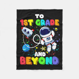 to 1st Grade and Beyond First Grade Astronaut Back Fleece Blanket