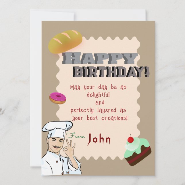 To a baker  card (Front)