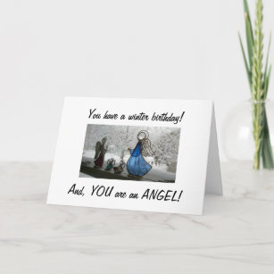 TO A BEAUTIFUL ANGEL ON HER WINTER BIRTHDAY CARD