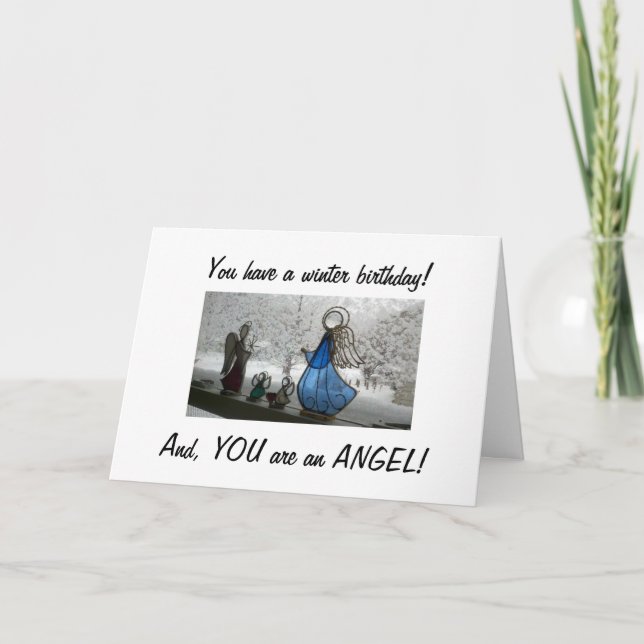 TO A BEAUTIFUL ANGEL ON HER WINTER BIRTHDAY CARD (Front)