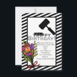 To a brilliant lawyer's birthday card<br><div class="desc">Celebrate the lawyer in your life with this unique birthday greeting card! Featuring flower bouquet ,  a courtroom symbol with a cheerful message just for lawyers.</div>