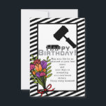 To a brilliant lawyer's birthday card<br><div class="desc">Celebrate the lawyer in your life with this unique birthday greeting card! Featuring flower bouquet ,  a courtroom symbol with a cheerful message just for lawyers.</div>