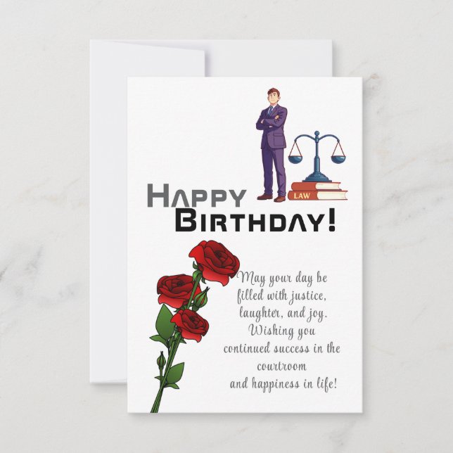 To a brilliant lawyer's birthday card (Front)