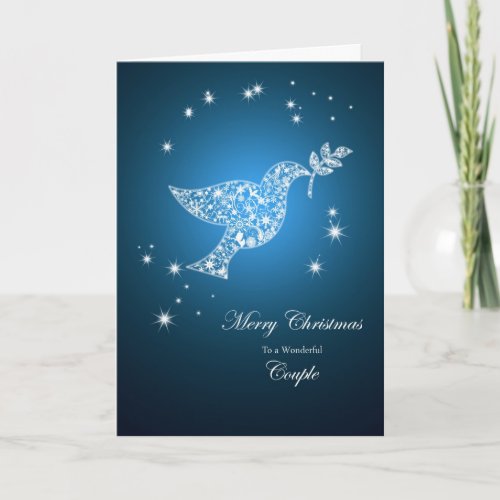 To a couple Dove of peace Christmas card