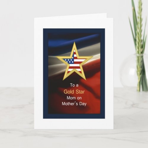 To a Gold Star Mom on Mothers Day _ Tribute Card