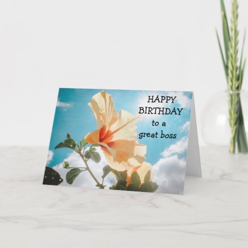 TO A GREAT BOSS HAVE A HAPPY BIRTHDAY CARD
