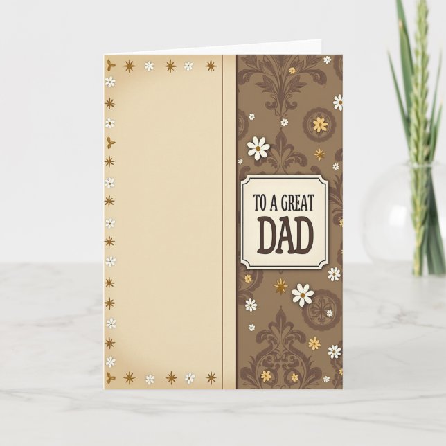 To A Great Dad Starburst Card (Front)
