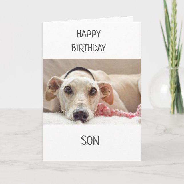 TO A GREAT SON ON BIRTHDAY! CARD (Front)