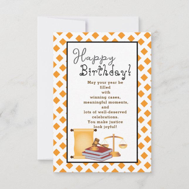 To a lovely lawyer's birthday card (Front)