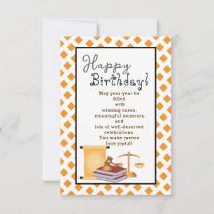 To a lovely lawyer's birthday card