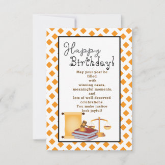 To a lovely lawyer's birthday card