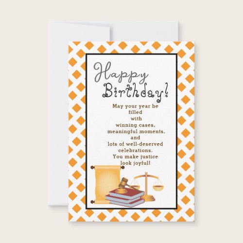 To a lovely lawyer's birthday card