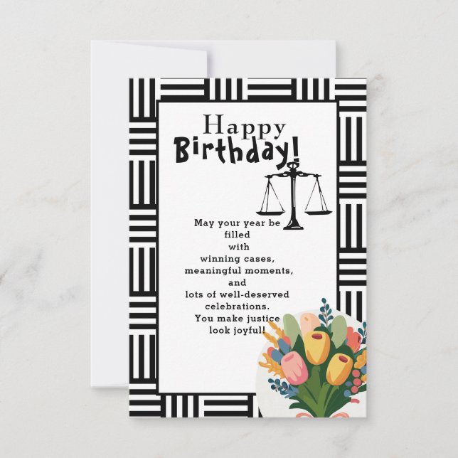 To a lovely lawyer's birthday card (Front)