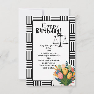 To a lovely lawyer's birthday card