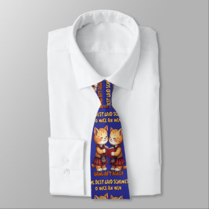 To A Mouse Orange Cats Reciting Burns Neck Tie