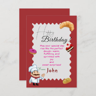 To a pastry chef card