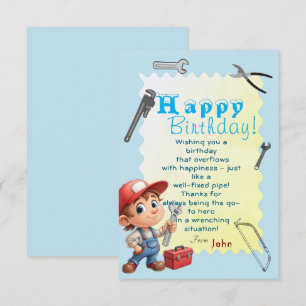 To a Plumber  Card