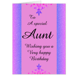 To a special aunt big birthday card