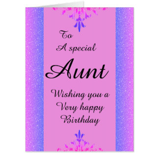To a special aunt big birthday card