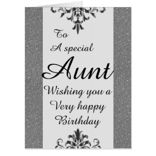 To a special aunt big birthday card
