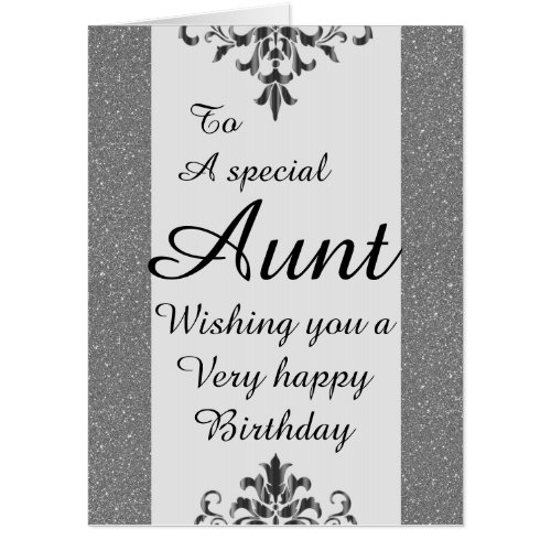 To a special aunt big birthday card