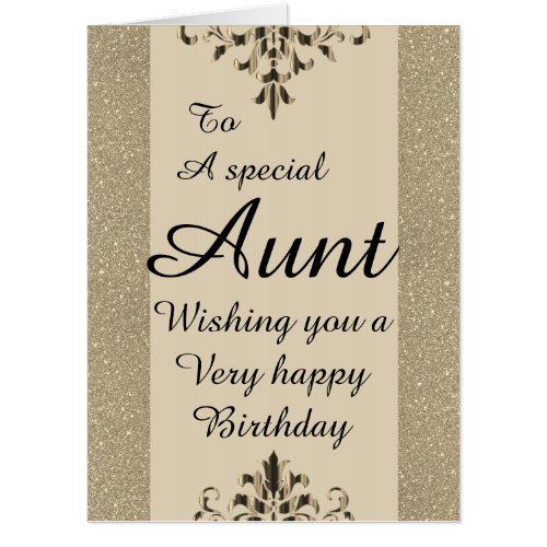 To a special aunt big birthday card