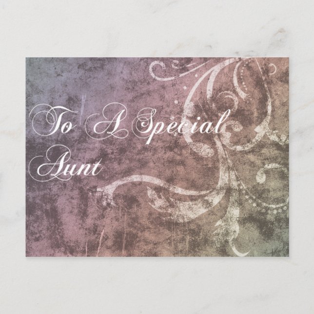 To A Special Aunt Postcard (Front)
