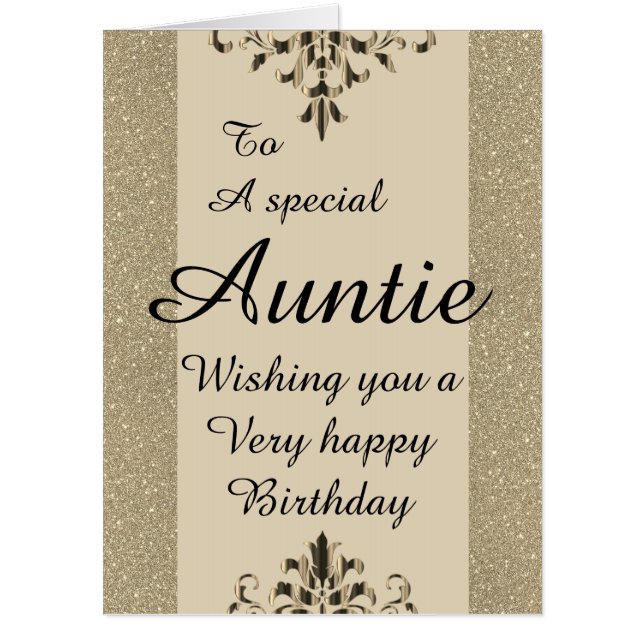 To a special auntie big birthday card (Front)