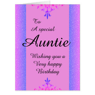 To a special auntie big birthday card
