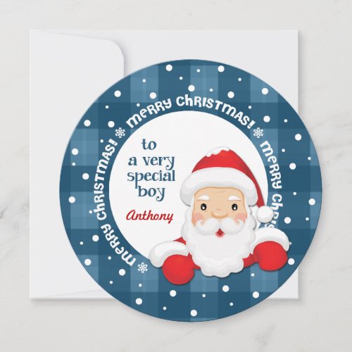 To a Special Boy from Santa Claus Christmas Cards