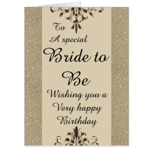 To a special bride to be big birthday card