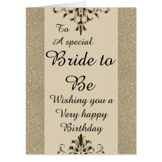To a special bride to be big birthday card