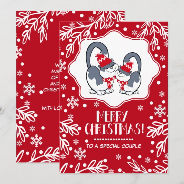 To a Special Couple at Christmas Greeting Cards (Front/Back)