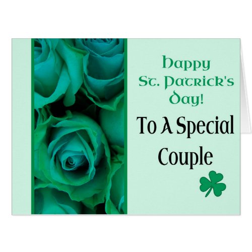 To a Special Couple  St Patricks Irish roses