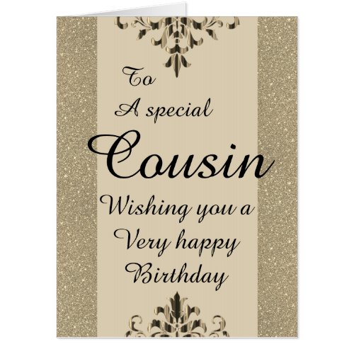 To a special cousin big birthday card