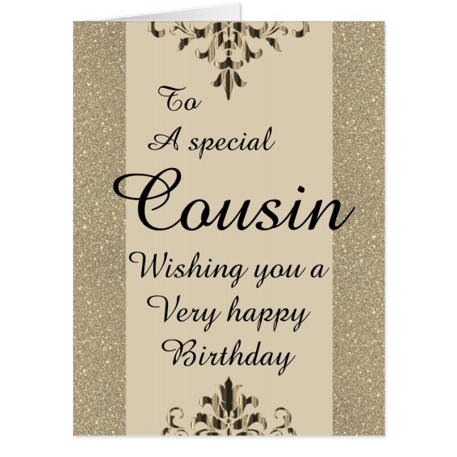 To a special cousin big birthday card (Front)