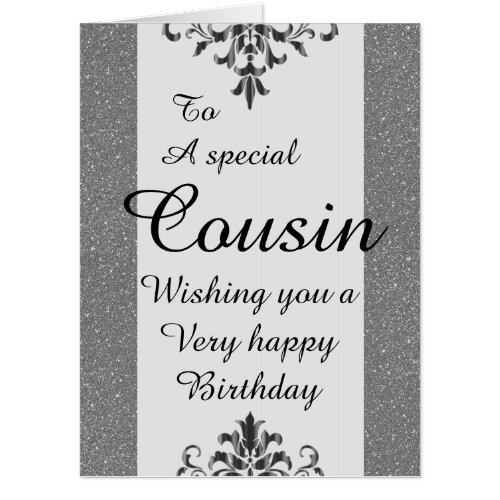 To a special cousin big birthday card