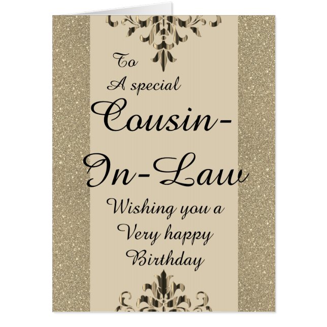 To a special cousin-in-law big birthday card (Front)