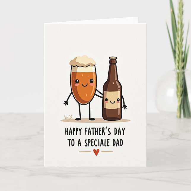 To A Special Dad Beer Card (Front)