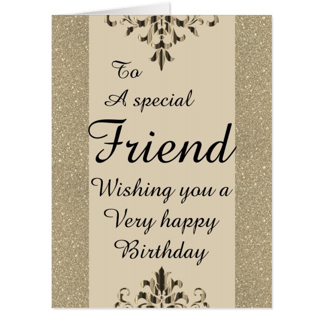 To a special friend big birthday card (Front)
