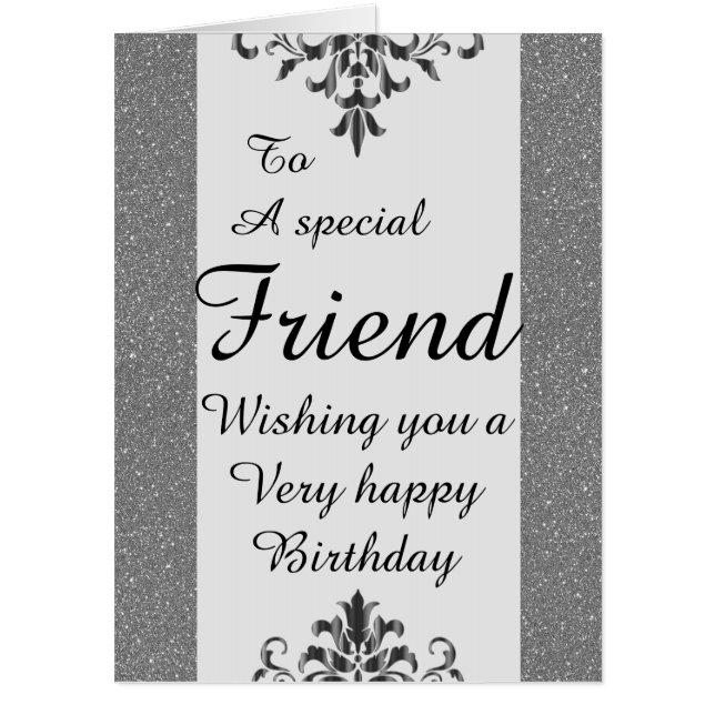 To a special friend big birthday card (Front)