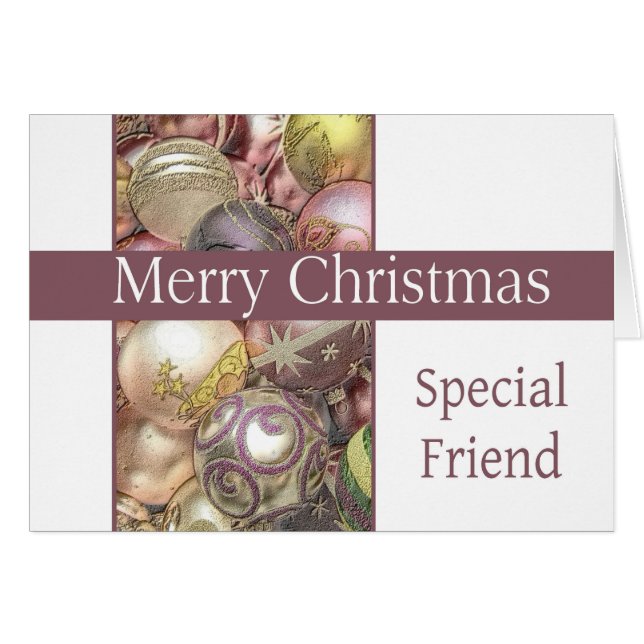To a Special Friend Merry Christmas card (Front Horizontal)