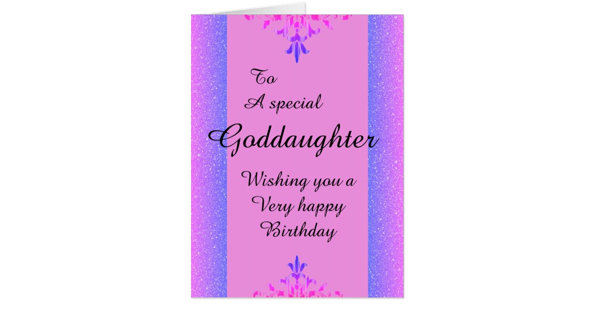 To a special goddaughter big birthday card