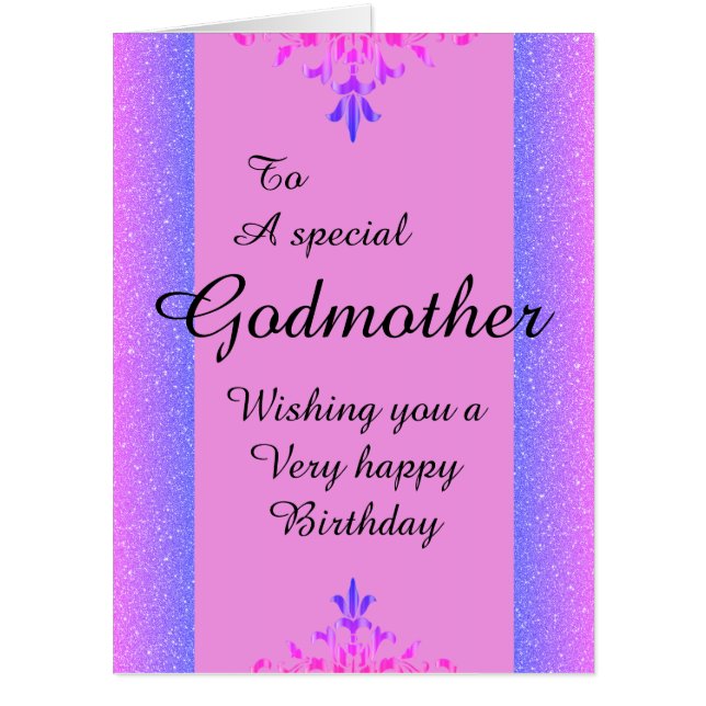 To a special godmother big birthday card (Front)