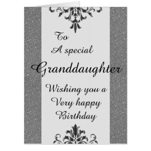 To a special granddaughter big birthday card