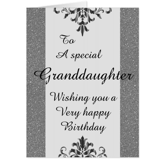 To a special granddaughter big birthday card (Front)