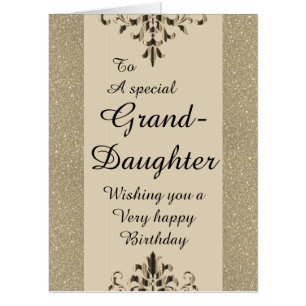 To a special granddaughter big birthday card