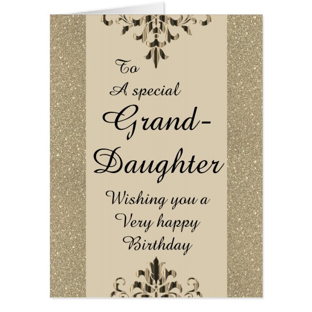 To a special granddaughter big birthday card (Front)