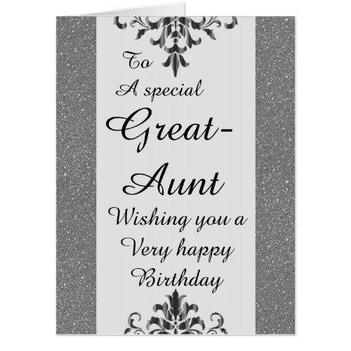 To a special great-aunt big birthday card