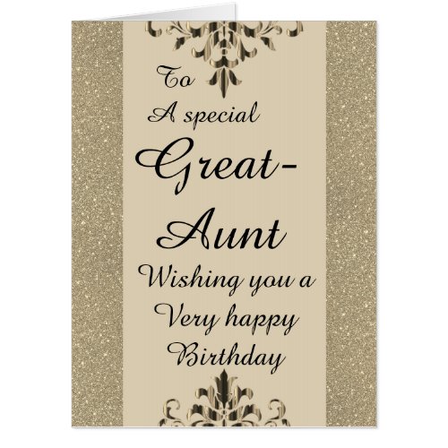 To a special great-aunt big birthday card